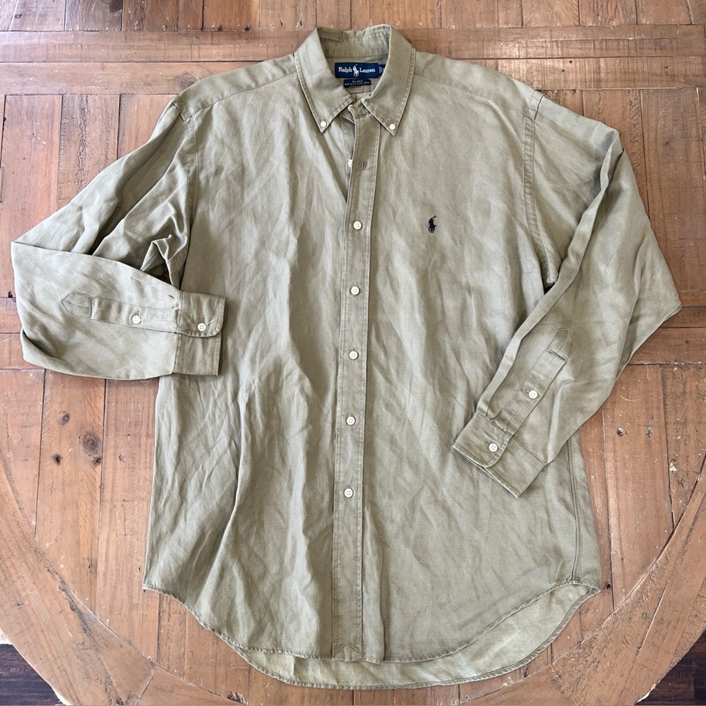 Ralph Lauren Olive Casual Button Down Shirt